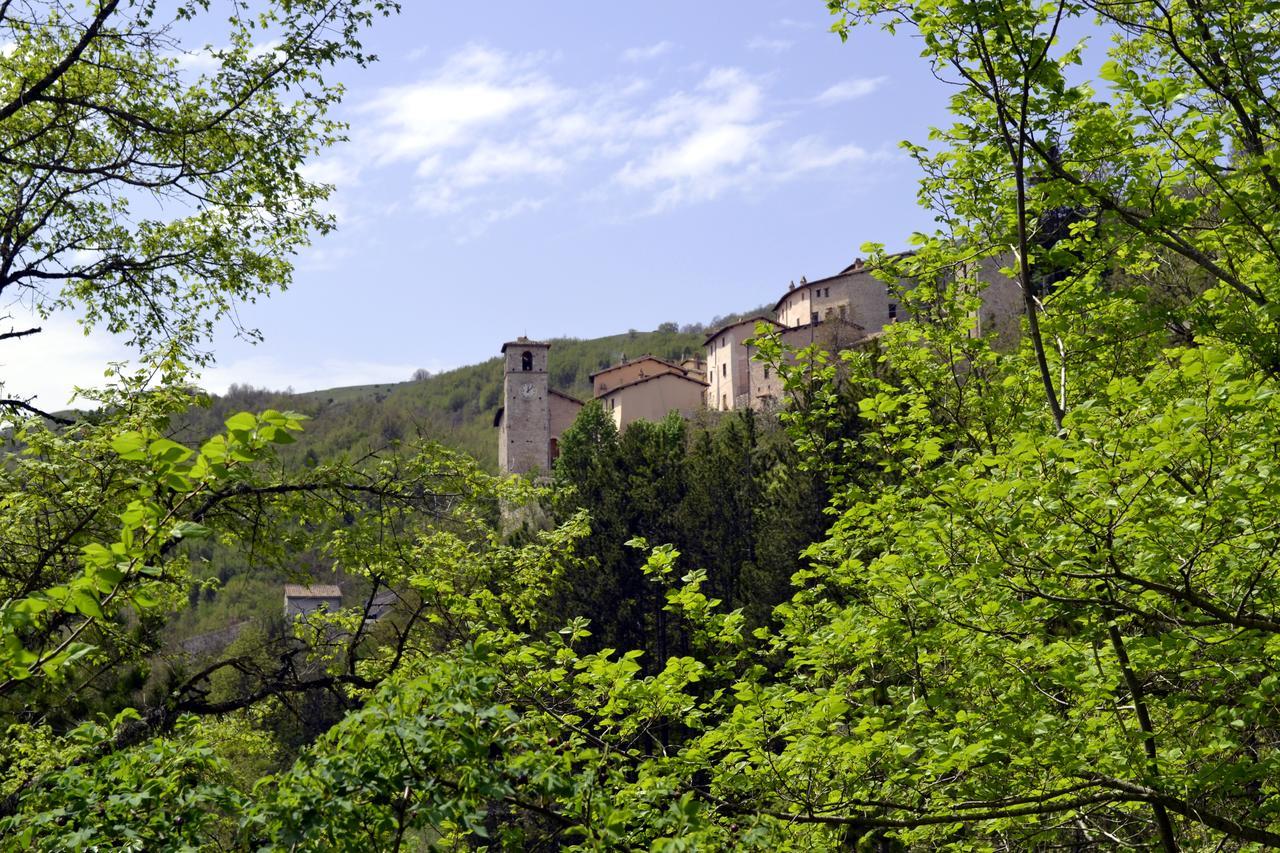 Appartamento Castello Di Cammoro Sellano Eksteriør billede